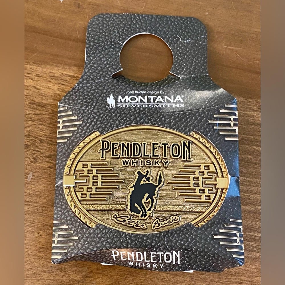Montana Silversmiths Pendleton Whisky Let’er Buck Limited Edition Belt Buckle